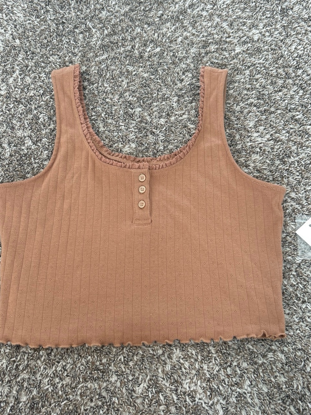 brand new brown cropped tank
